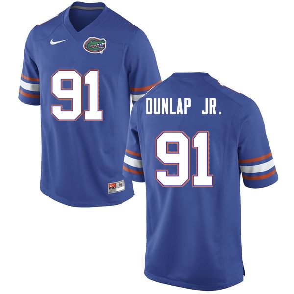 NCAA Florida Gators Marlon Dunlap Jr. Men's #91 Nike Blue Stitched Authentic College Football Jersey WRW5864IJ